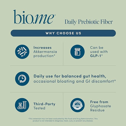 Daily Prebiotic Fiber Travel Packs 20 Servings - Fiber Supplement Powder for Digestive Health & Gut Health - Fiber Powder Unflavored Prebiotics, Non-GMO Dietary Fiber Gluten & Sugar Free Soluble Fiber