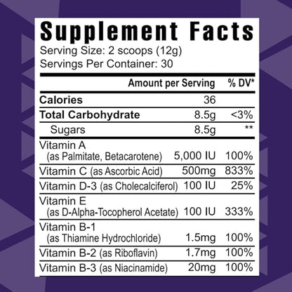 Youngevity Rebound Fx Citrus Powder, 360g – Supplement for Energy, Enriched with Vitamins, Minerals and Antioxidants – Immune System Booster Powder - Energy Vitamins Drink Mix for Women & Men (2 Pack)