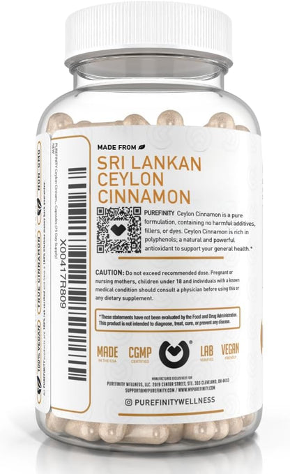 Ceylon Cinnamon Capsules – True Antioxidant Supplement from Sri Lanka Bark, Powerful Alternative to Pills or Tablets – 1500 mg, Vegan, Non-GMO, 150 Count (75 Day Supply)