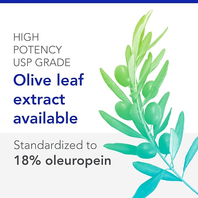 Biocidin Olivirex - Oleuropein Olive Leaf Extract Capsules - High Potency, 18% Oleuropein - Promote Microbial & Immune Support - Professional-Grade Botanical Blend for Detox & Wellness (60 Capsules)