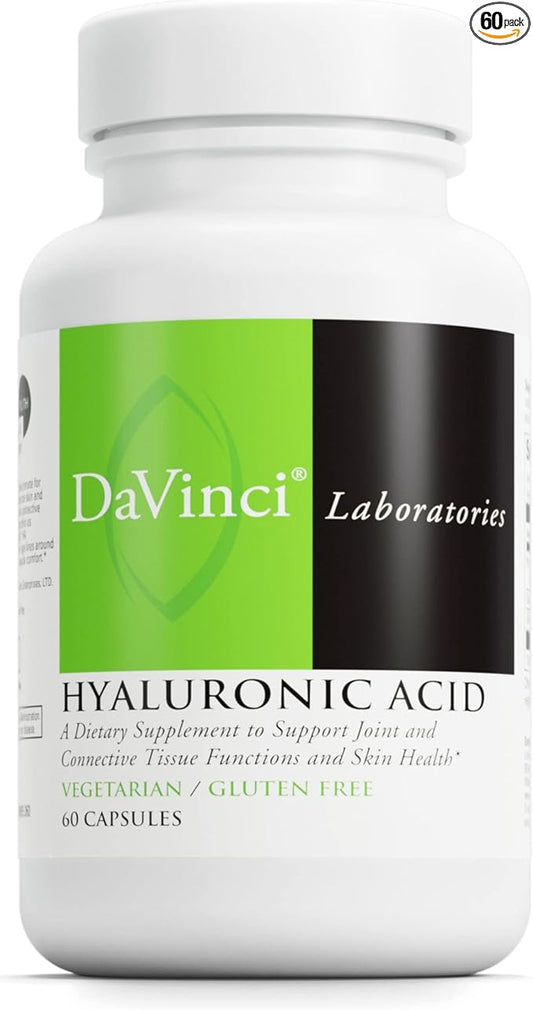 DaVinci Labs Hyaluronic Acid - Dietary Supplement to Support Joint, Cartilage and Skin Health* - With Hyaluronic Acid, Sunflower Lecithin and Salvia Hispanica Powder - Gluten-Free - 60 Vegetarian Caps