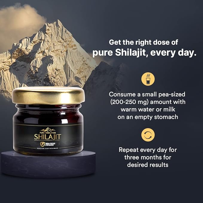 Pure Himalayan Shilajit/Shilajeet Resin - 20g | Guaranteed 75%+ Fulvic Acid | Sourced from ~18,000 ft | for Stamina, Endurance & Strength | Contains Lab Certificate