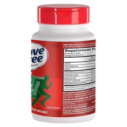Move Free Advanced Plus MSM with Glucosamine & Chondroitin , 120 Count (Pack of 2)