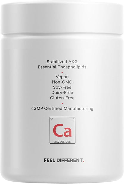 Codeage Liposomal Calcium AKG Supplement - Calcium Alpha-Ketoglutarate - 2-Month Supply - Liposomal Delivery - 1 Capsule Per Serving - Non-GMO, Gluten-Free - 60 Capsules