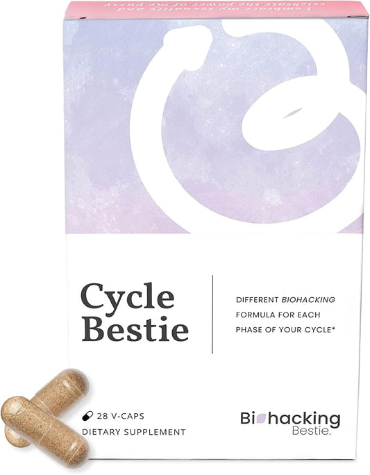 Cycle Bestie - Hormone Balance Supplements for Women, Vitamins for Hormonal Support, Helps with Cycle Regularity, Vegan Friendly, Phase Specific Supplement Packs - 28 Capsules