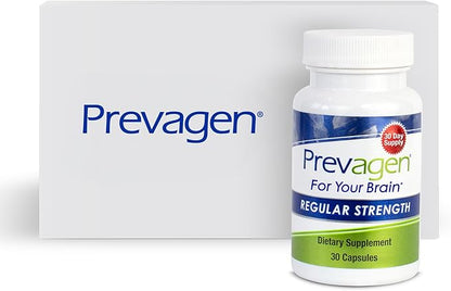 Prevagen Regular Strength 10mg, 30 Capsules |1 Pack| with Apoaequorin & Vitamin D with Attractive and Stackable Prevagen Storage Box