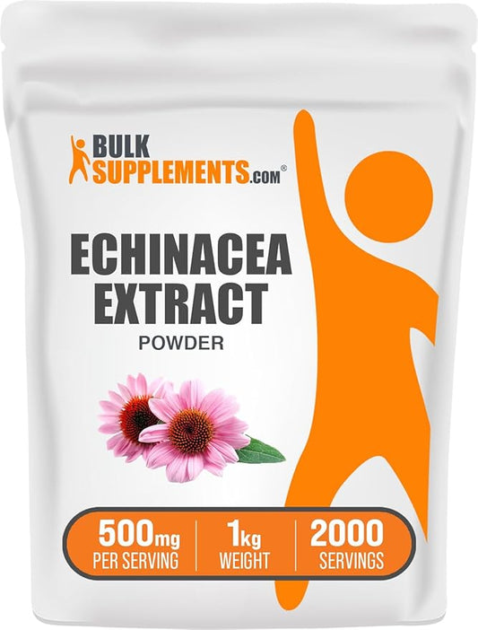 BulkSupplements.com Echinacea Extract Powder - Echinacea Supplement, Herbal Supplement for Immune Support - Vegan & Gluten Free, 500mg per Serving, 1kg (2.2 lbs) (Pack of 1)
