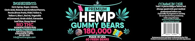 2Pack Hemp Oil and Hemp Gummies Gummy Bears Combo Set-Peace and Relaxation, Relief, Soothing, Discomfort, Sleep-Full Body High Care-Made in USA