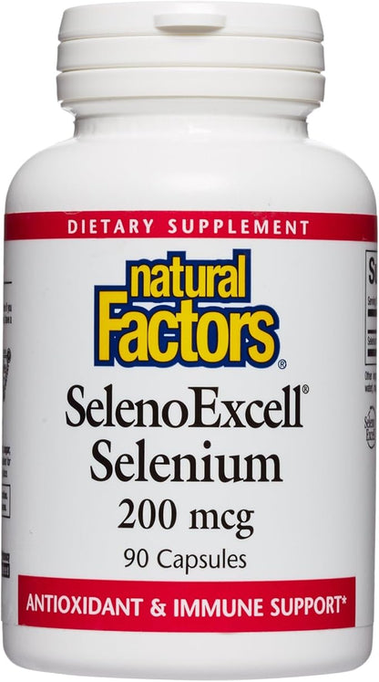 Natural Factors, SelenoExcell Selenium 200mcg, Antioxidant & Immune Support, 90 Capsules