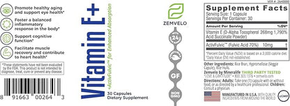 Vitamin E+ - Support Eye Health | Muscle Recovery | Cognitive Function and Healthy Aging | 30 Day Supply