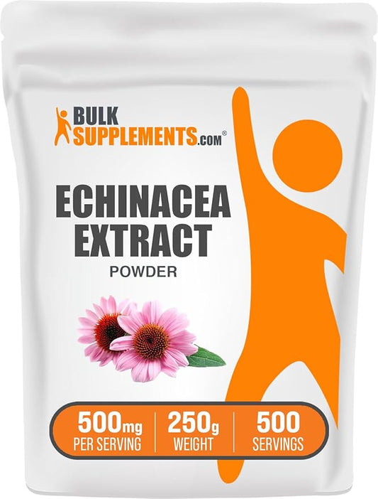 BulkSupplements.com Echinacea Extract Powder - Echinacea Supplement, Herbal Supplement for Immune Support - Vegan & Gluten Free, 500mg per Serving, 250g (8.8 oz) (Pack of 1)