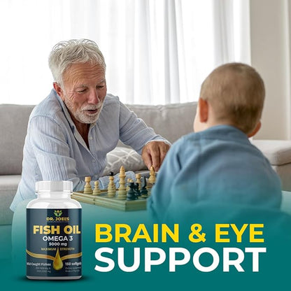 Fish Oil Omega 3 - No Fishy Burp - 150 Softgels - Non GMO - Made in The USA