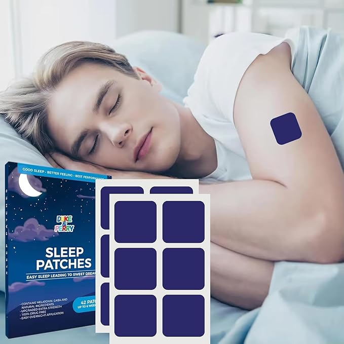 DUKE & PERRY Upgraded Deep Sleep Patches for Adults Extra Strength | Quick Acting Sleep Aid Patches for Men and Women | 100% Natural Ingredients, Easy to Apply, and Skin-Friendly (Pack of 42)