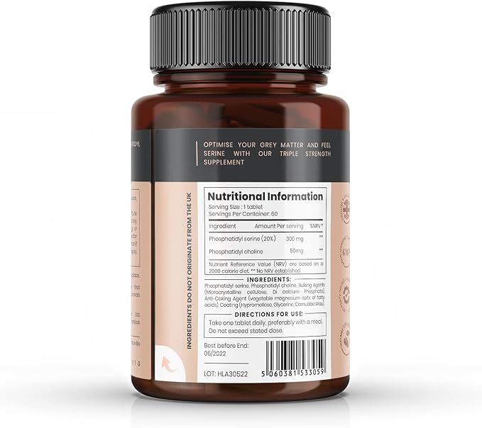 pureclinica Triple Strength Phosphatydyl Serine and Phosphatidyl Choline x 60 Tablets