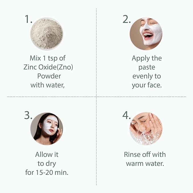 Mi Nature Zinc Oxide Powder 227g (8 oz) Zinc Monoxide| for Cosmetic Applications |for DIY Skincare and Hair Formulations| Non-Nano Cosmetic Grade Mineral Powder