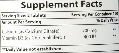 Best Naturals Calcium Citrate with Vitamin D-3 240 Tablets (240 Count (Pack of 1))