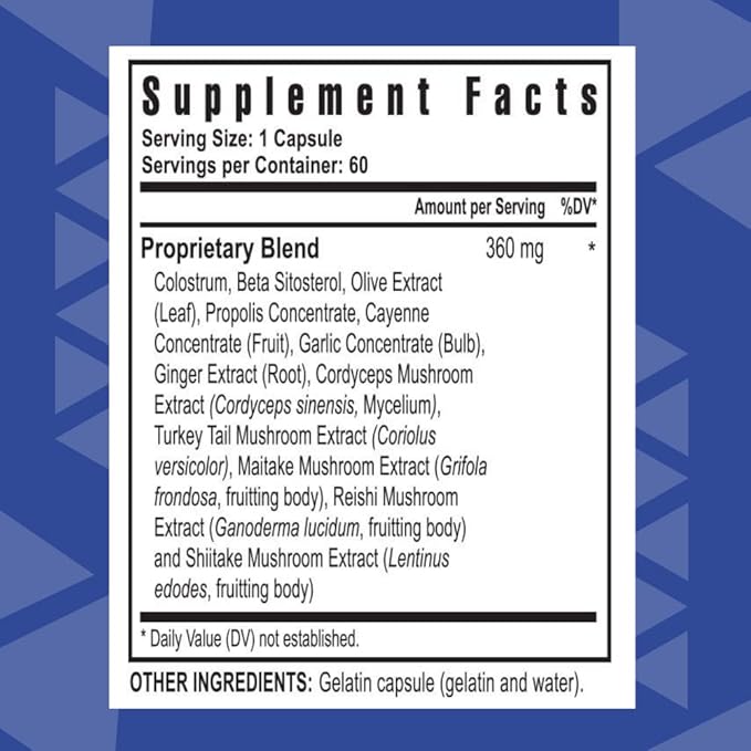 Youngevity Killer Biotic FX - Immune System Support | Sourced from Bee Propolis, Mushrooms & Colostrum | Natural Immunity Support | 4 Pack