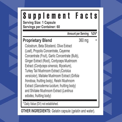 Youngevity Killer Biotic FX - Immune System Support | Sourced from Bee Propolis, Mushrooms & Colostrum | Natural Immunity Support | 4 Pack