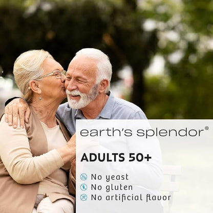 Earth's Splendor Adults 50+ Daily Vitamin- Overall Wellness Support, Daily Nutrients, 120 Day Supply