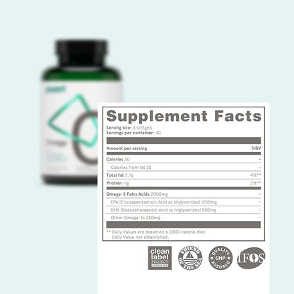 Puori Omega 3 Fish Oil and Vitamin D3 Supplement Bundle - for Muscle Function, Bone Health, Immune Support and Calcium Uptake - Burpless, IFOS Certified, Non-GMO Capsules