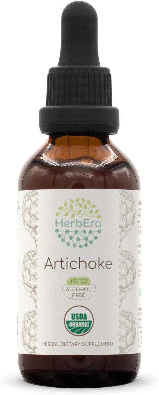 Artichoke B60 USDA Organic Tincture | Alcohol-Free Extract, High-Potency Herbal Drops | Certified Organic Artichoke (Cynara scolymus) Dried Leaf (2 fl oz)