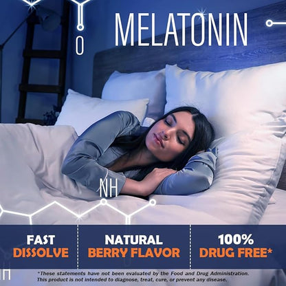 Vitamatic Melatonin 30 mg - with B6 & L-Theanine - 120 Fast Dissolve Tablets with Natural Berry Flavor (2 Tablets Dose = Melatonin 60 mg) (120 Count (Pack of 1))