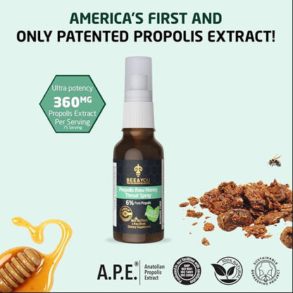 BEE and You, 100% Pure Propolis Extract, Immune Support, Sore Throat Relief, Antioxidants, Natural, Keto, Paleo, Gluten-Free | 1 FL Oz
