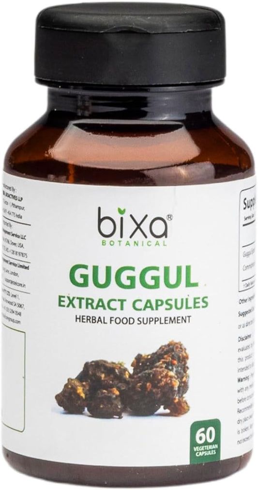 bixa BOTANICAL Ayurvedic Natural Herbal Supplement Guggul Extract, Pure Premium Quality Veg Capsules 60 Count (450mg)
