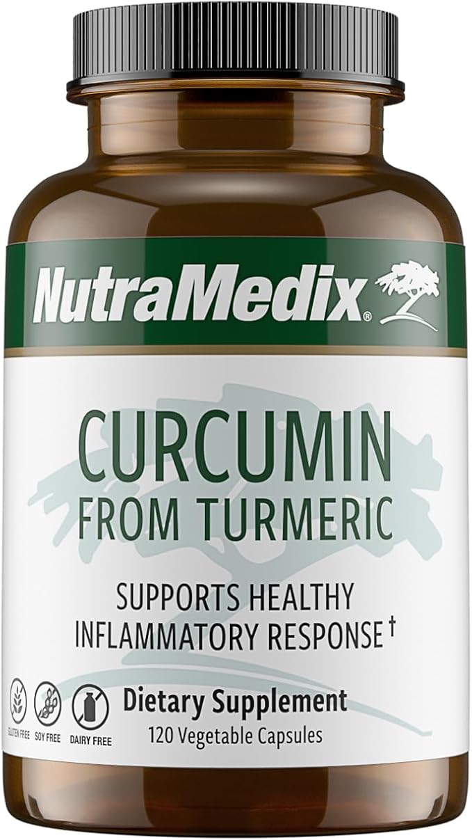 NutraMedix Curcumin - 500mg Turmeric Capsules - Promotes a Healthy Inflammatory Response, Immune System, Brain, Heart & Liver Support (120 Capsules)
