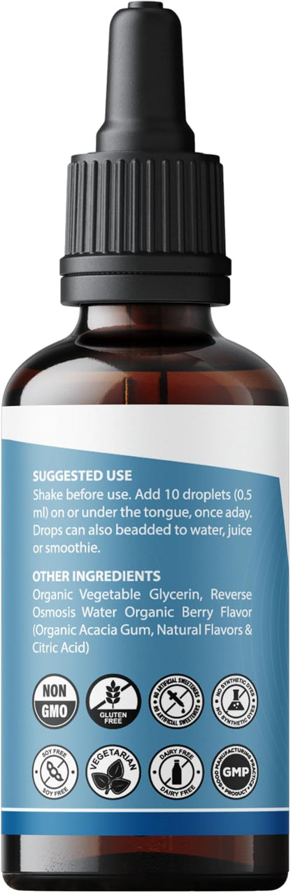L-Methylfolate 15mg + Methyl B12 Liquid Drops – High Potency Sublingual Formula with Natural Berry Flavor – Active 5-MTHF & Bioactive B12 for Mood, Cognitive Health & Methylation Support (2oz)