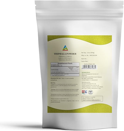 HERBAL HILLS Triphala Powder | 16 Oz (454 GMS) | Formula of Amla Haritaki & Bibhitaki (1 Pound (Pack of 1))