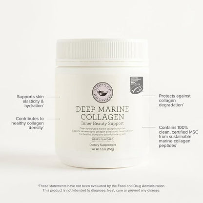 The Beauty Chef Deep Marine Collagen™ Inner Beauty Support – Berry-Flavoured Collagen Powder for Skin Hydration and Elasticity, Sourced from Wild-Caught, Deep-Sea North Atlantic Cod, 5.3 oz / 150g