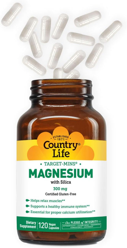 Target-Mins Magnesium with Silica 300 mg 120 Vegetarian Capsules