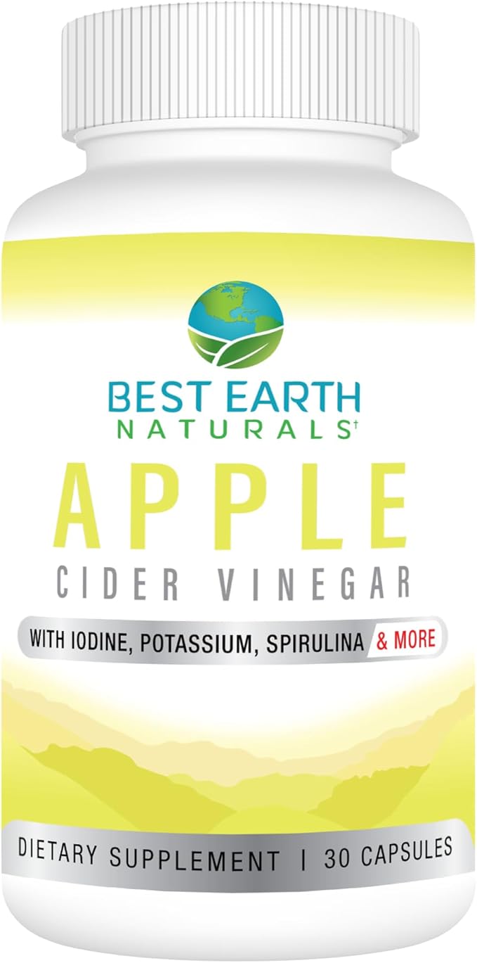 Best Earth Naturals Apple Cider Vinegar Complex with Iodine, Potassium, Spirulina and More 30 Count