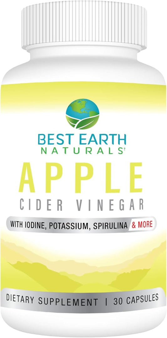 Best Earth Naturals Apple Cider Vinegar Complex with Iodine, Potassium, Spirulina and More 30 Count