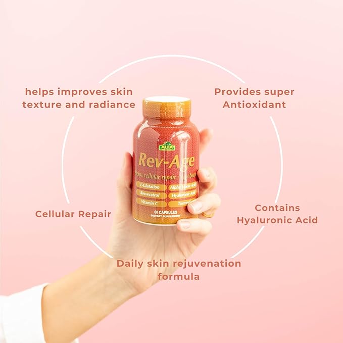 ALFA VITAMINS Rev-Age Cellular Repair Supplement for Anti-Aging & Immune System Support - 60 Capsules