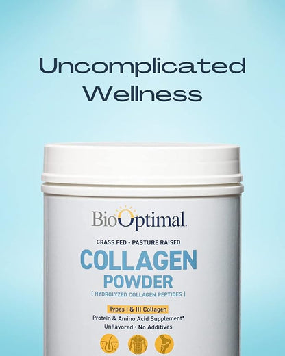 Collagen Peptides Powder - Grass-Fed, Pasture-Raised Hydrolyzed Protein Supplement for Skin, Hair, & Nails - Non-GMO, Zero Sugar Daily Supplement for Men & Women (45 Servings)