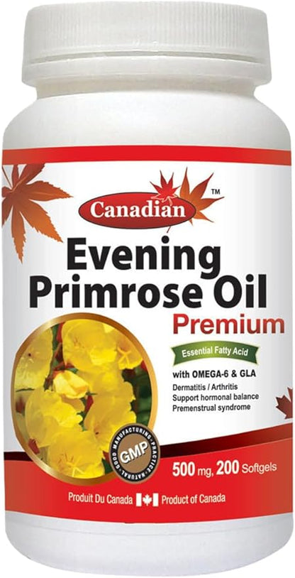 Evening Primrose Oil Omega-6 & GLA 500mg 200Softgels