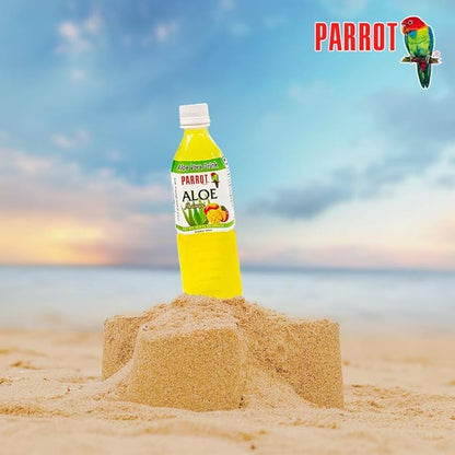 Parrot Brand Aloe Vera Juice Drink Mango Flavor 500mL 16.9 fl.oz. (Pack of 10)