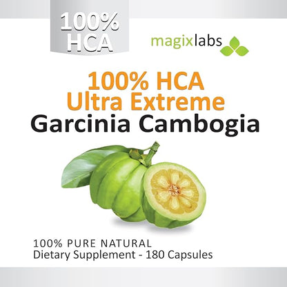 100% HCA Ultra Extreme Garcinia Cambogia Extract – 100% Pure All Natural – The Ultimate Fast Action Supplement