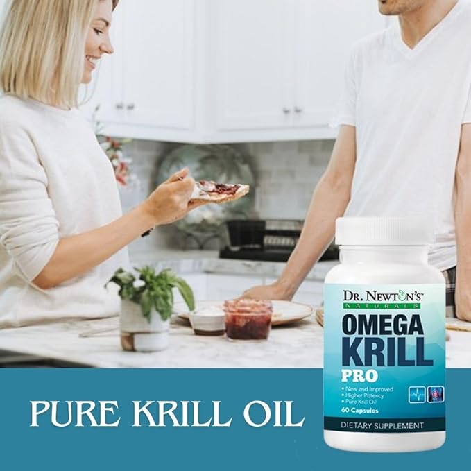 Dr. Newton’s Naturals OmegaKrill Pro EPA & DHA, Omega 3, Pristine Krill Oil – Brain, Joints, Eyes - 60 Softgels