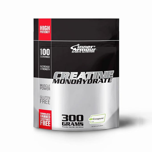 Inner Armour CREAPURE Creatine Monohydrate Powder QS-Code 21ID25 - Increase Muscle Strength & Endurance - Improve Sleep Quality - Fast Dissolving, Flavor-Free, Vegan-Friendly Fitness Supplement - 300g