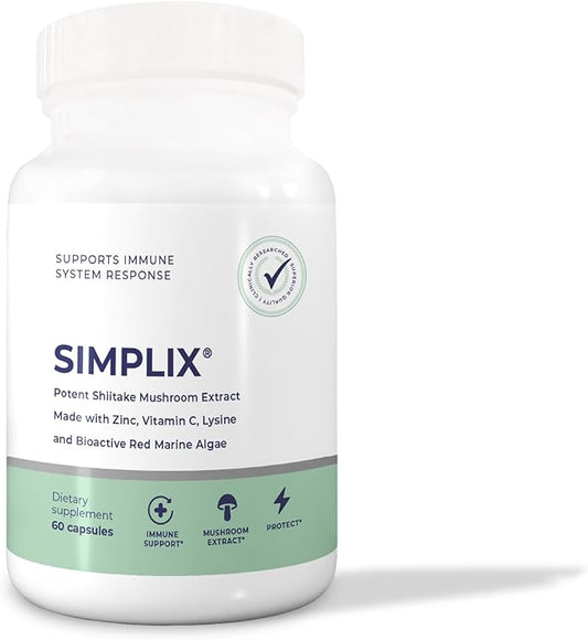 Simplix | Natural Supplement to Strengthen The Immune System | Respond to Outbreaks | Source of Highly Researched Mushroom & Seaweed Polysaccharides 60 Veggie Capsules (1 Pack)