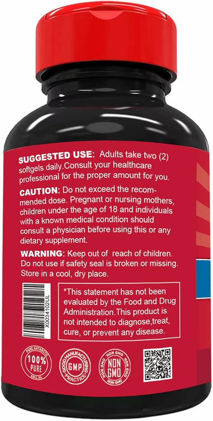 Antarctic Krill Oil 1000mg, Omega 3 Supplement，EPA, DHA, Phospholipids and Astaxanthin - 240 Softgels