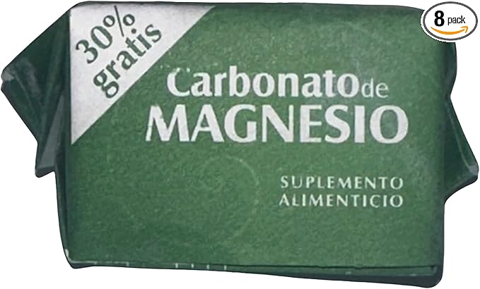Magnesium Carbonate 7grs - Carbonato de Magnesio Puro (Pack of 8)