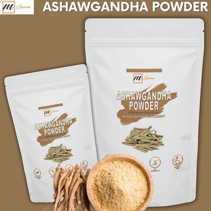 mGanna 100% Natural Ashwagandha/Withania Somnifera Powder 227 GMS / 0.5 LBS for Health Care