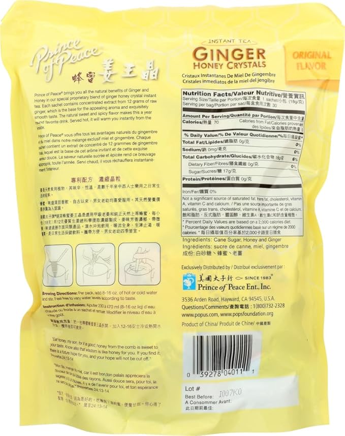 Best Ginger Tea with Honey Crystals 30 bags