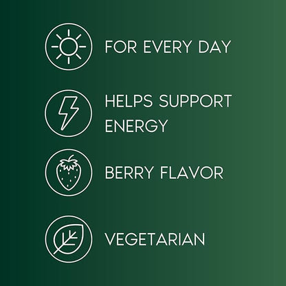 Primal Harvest Super Greens Gummies, Superfood Blend with Adaptogenic Mushrooms Vitamins & Nutrient-Rich Minerals & Antioxidants for Energy & Immune Support (1 Pack (60 Count), Berry)