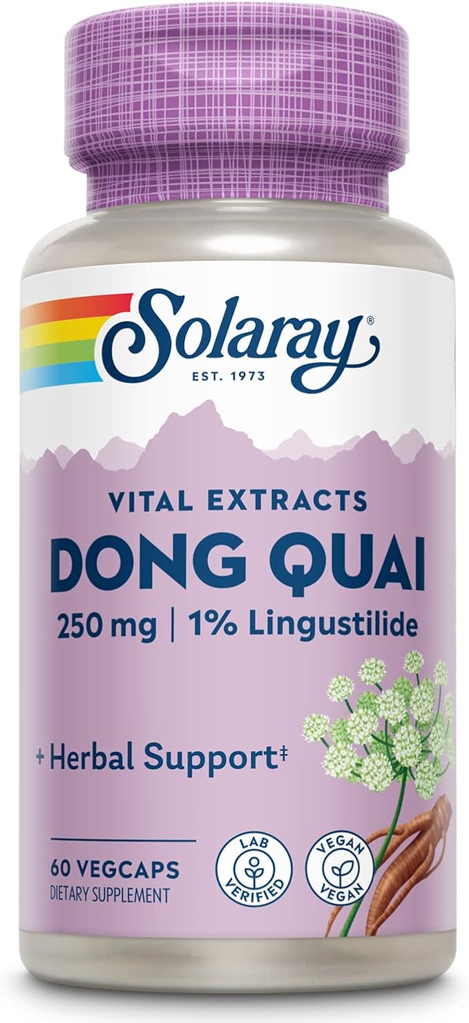 SOLARAY Guaranteed Potency Dong Quai Root Extract, Veg Cap (Btl-Plastic) | 60ct