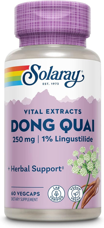 SOLARAY Guaranteed Potency Dong Quai Root Extract, Veg Cap (Btl-Plastic) | 60ct